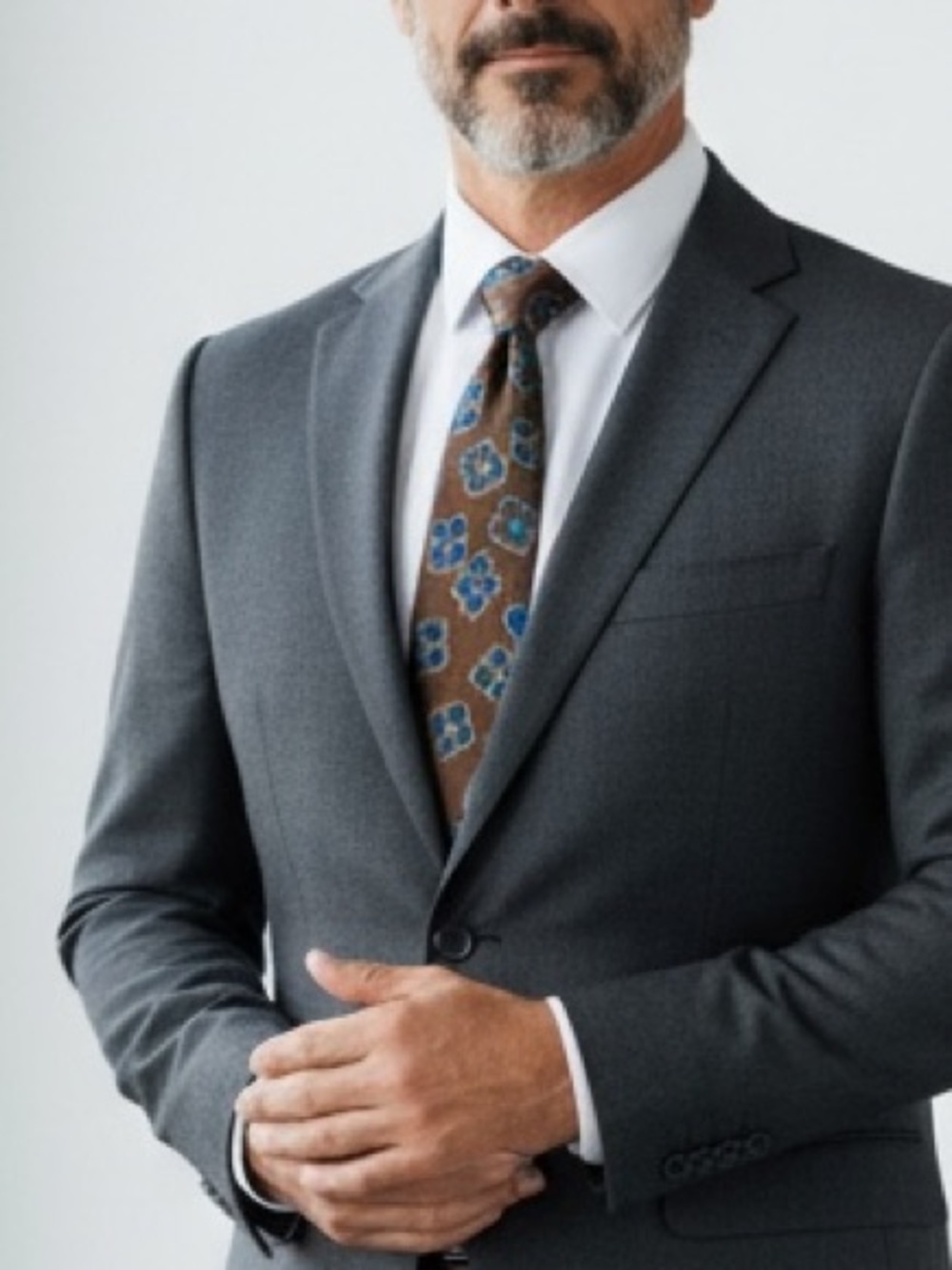Vintage Giorgio Armani brown & blue silk tie